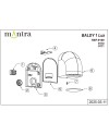 BALDY * APLIQUE 1L GU10 IP65 NEGRO